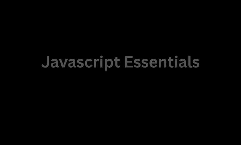 Javascript Essentials
